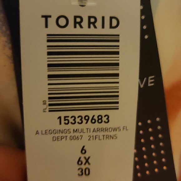 6X 30W Torrid Active Pink Legging High Waist Arrow Full Length Smoothing Pockets - Picture 6 of 8